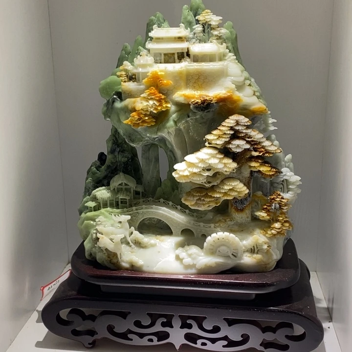 未镶嵌蛇纹石玉（覆膜）珠宝奇石