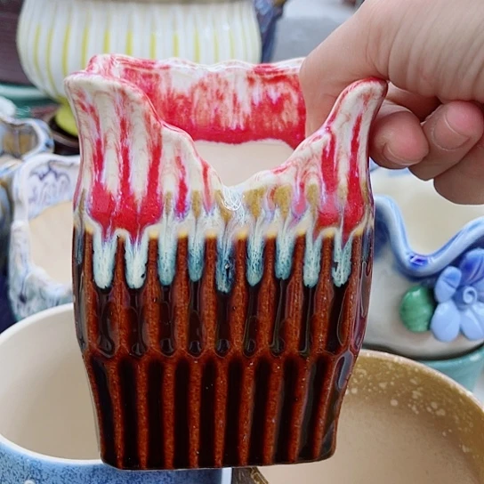 多肉绿植陶瓷花盆9.9包邮，有空