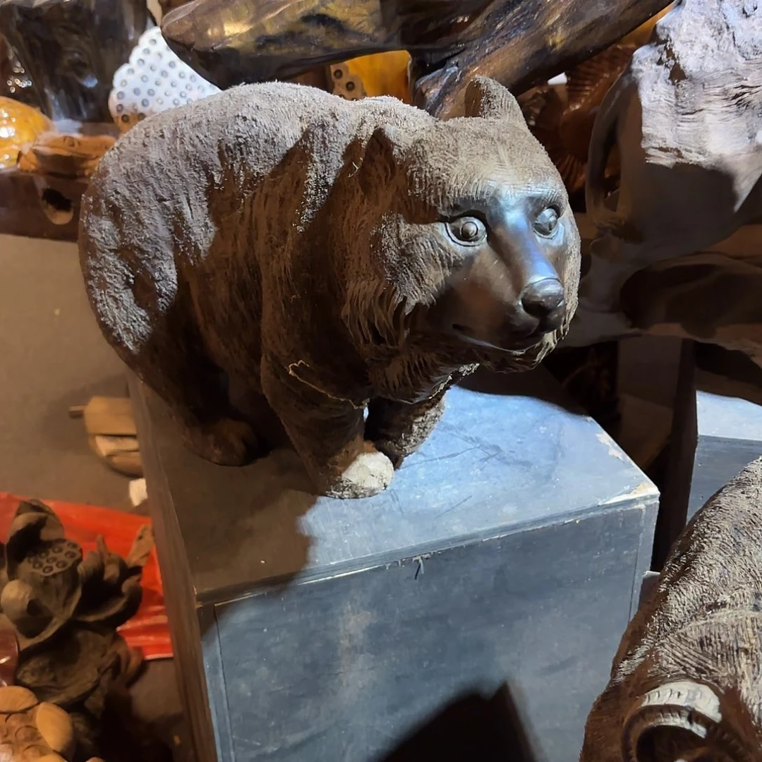 金丝楠金丝楠木雕刻熊