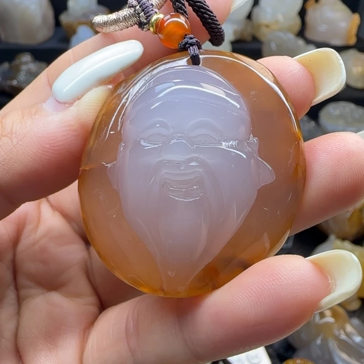 玛瑙/玉髓合金吊坠