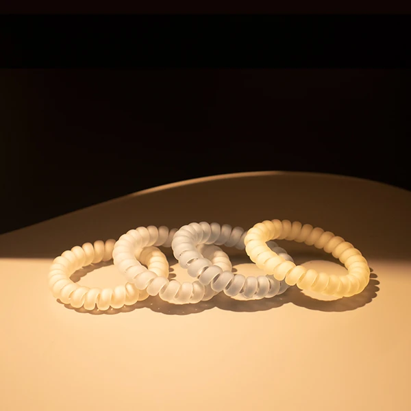 法式彩色无痕简约经典电话线发绳#0708