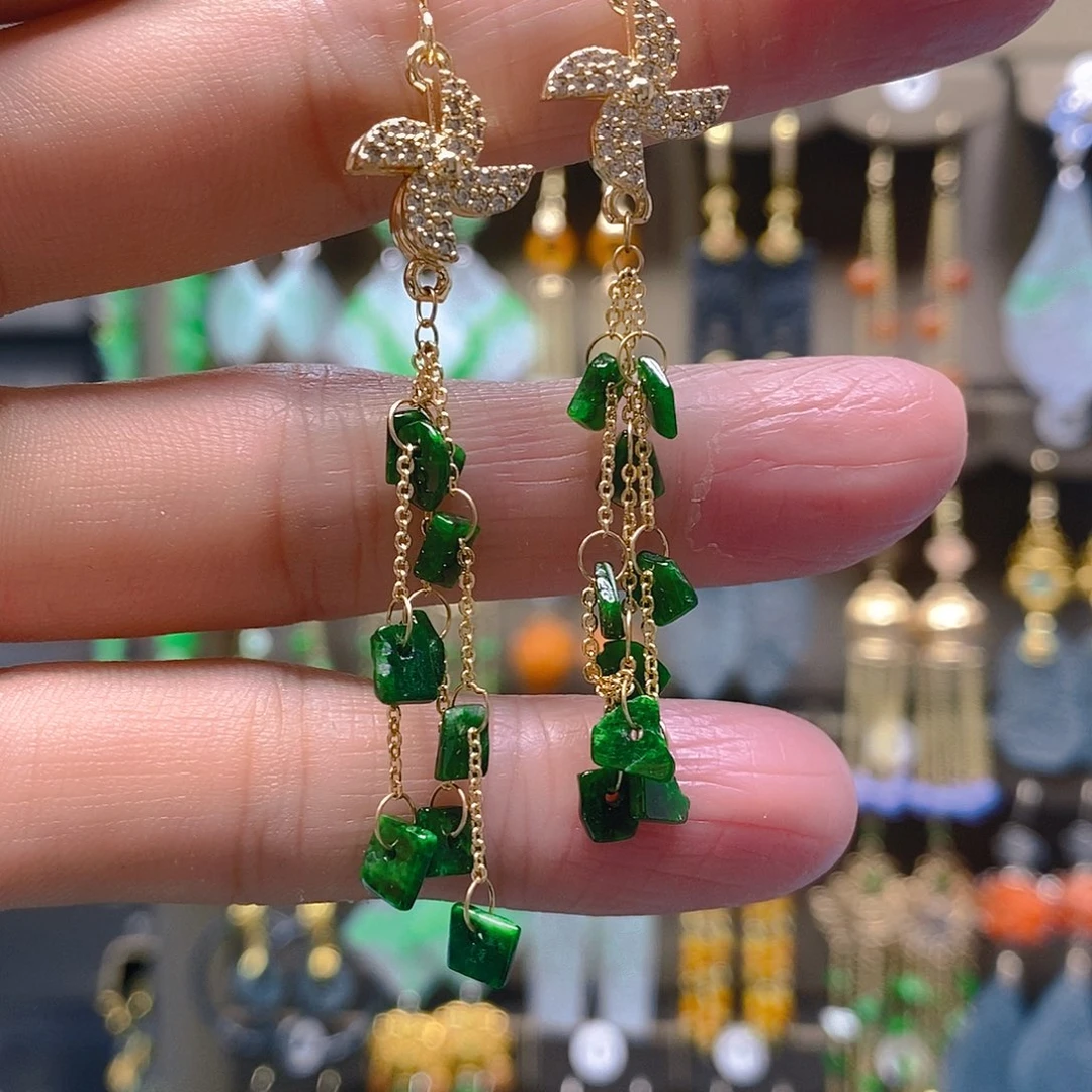 未镶嵌翡翠耳饰翡翠