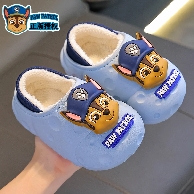 汪汪队立大功冬儿童棉拖鞋男女童保暖加绒防水中小童小孩包跟棉鞋