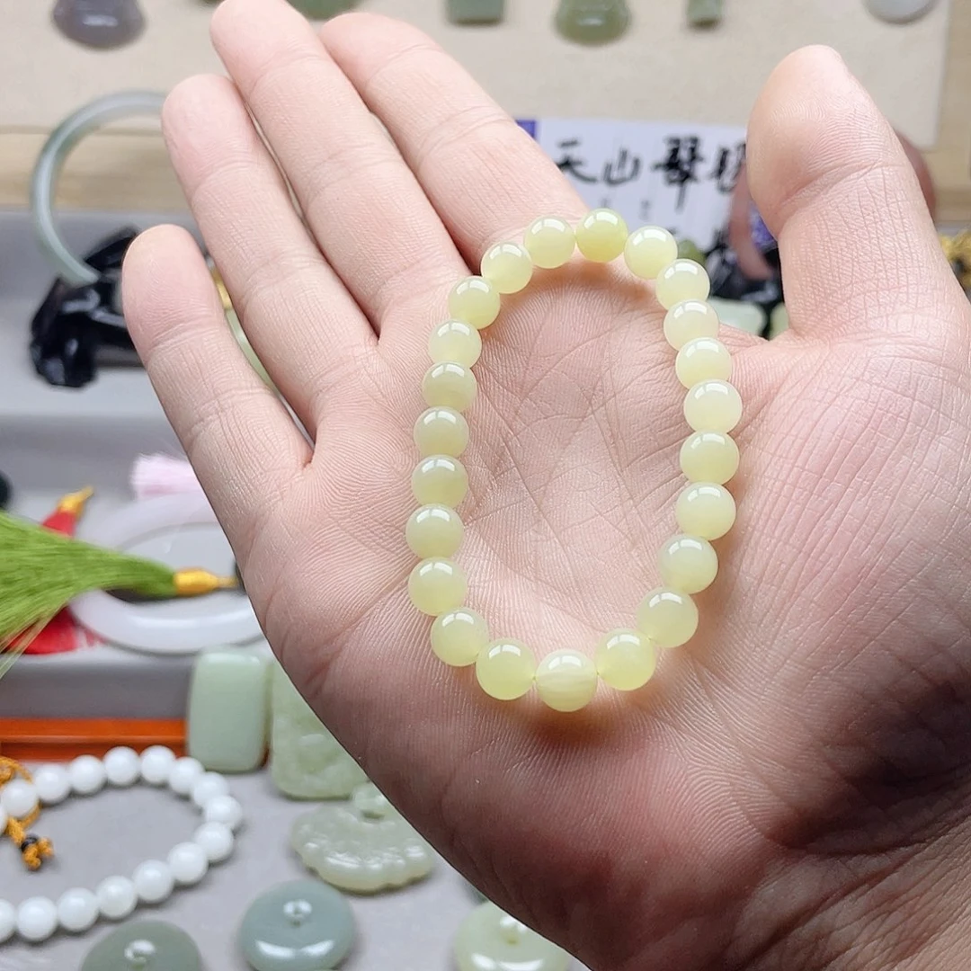 和田玉手链未镶嵌开*