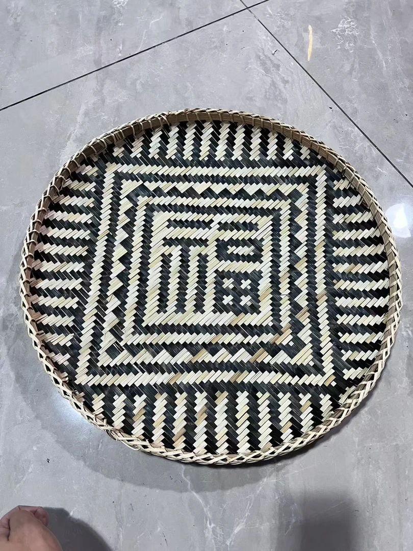 农家自制竹编福字簸箕30cm