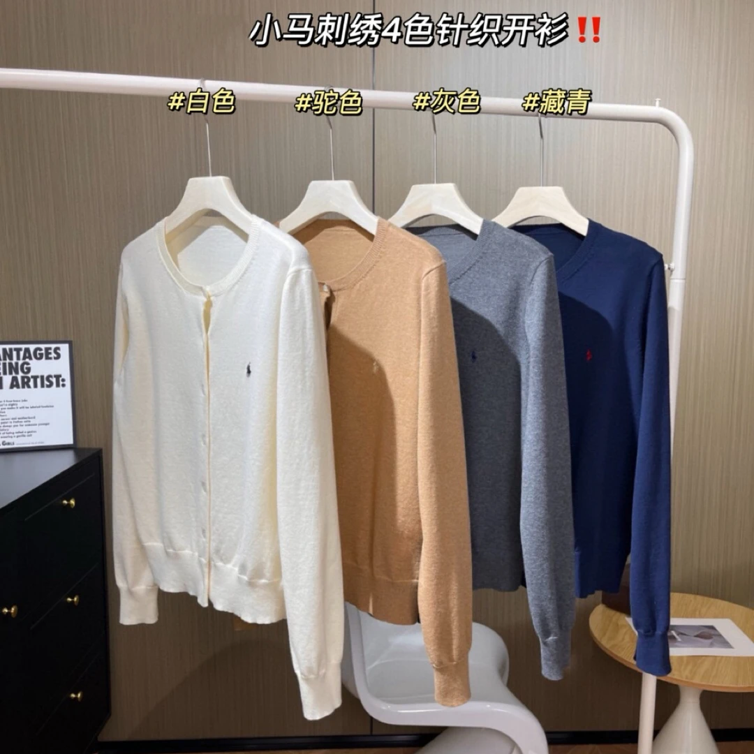 【刺绣开衫】秋冬百搭休闲保暖圆领刺绣开衫