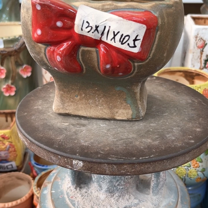 紫砂花盆粗陶材质多肉花盆