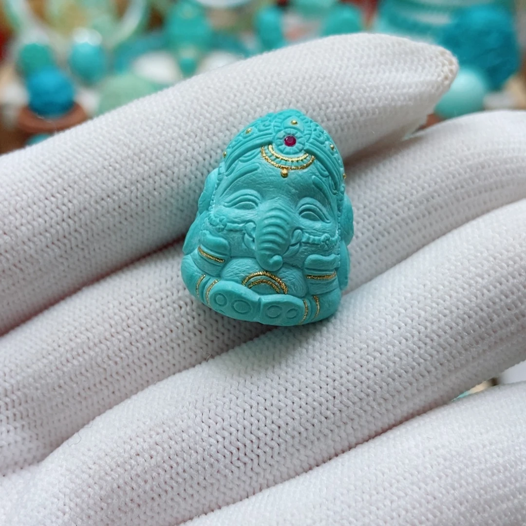 绿松石未镶嵌象神