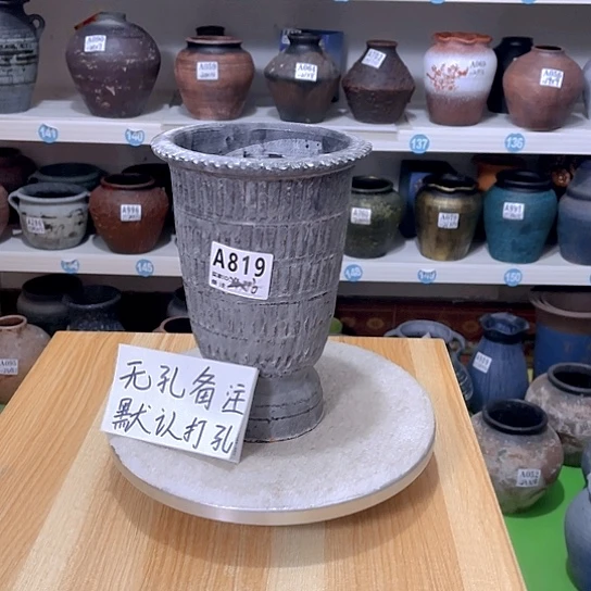 红陶手工制作工艺花盆