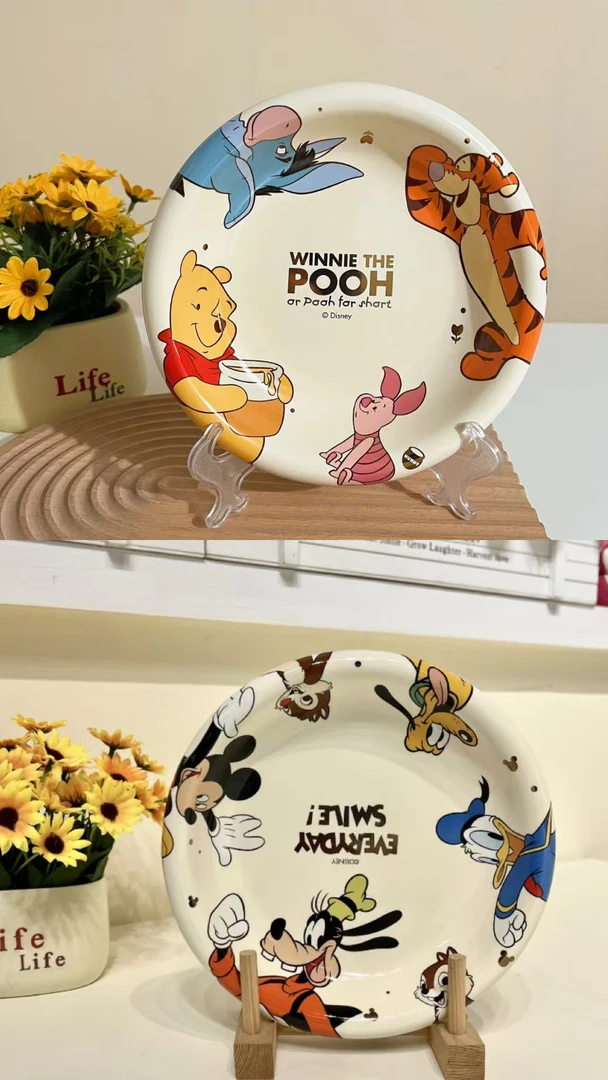 【旭业老张】维尼熊米奇Family 敦敦盘子系列餐具