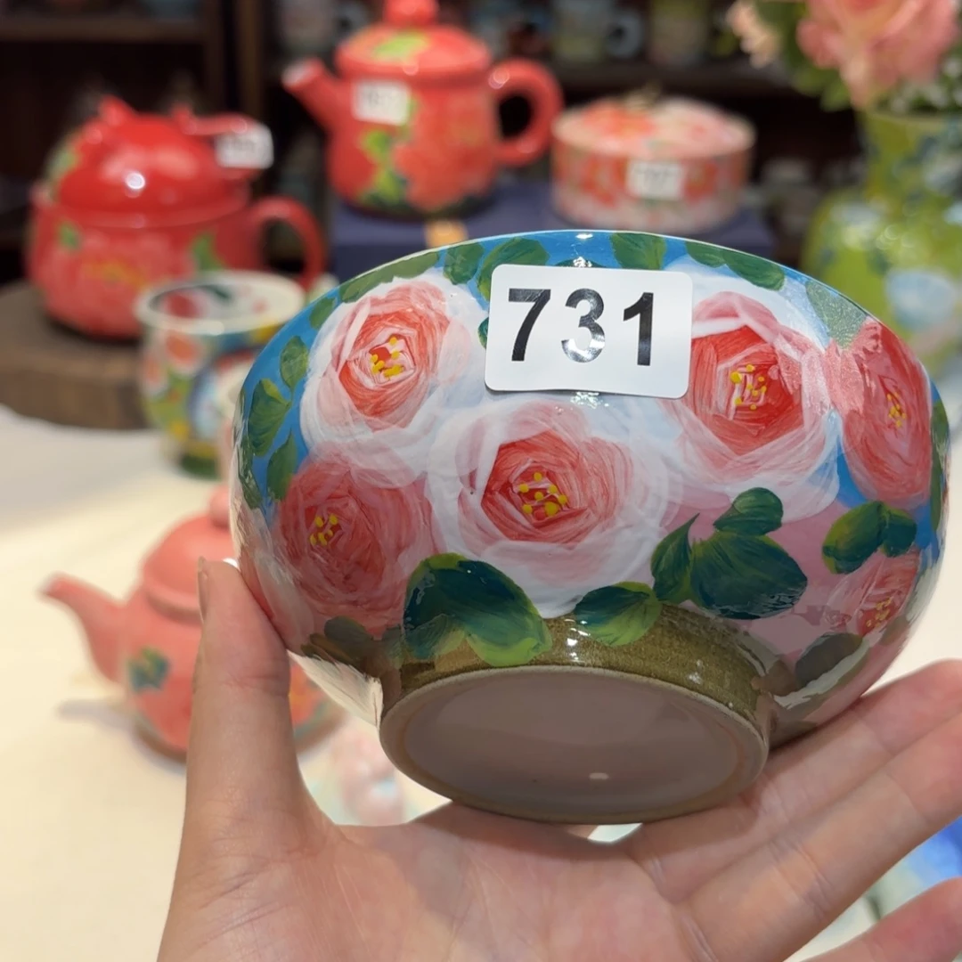 景德镇手绘高温釉下彩陶瓷茶具