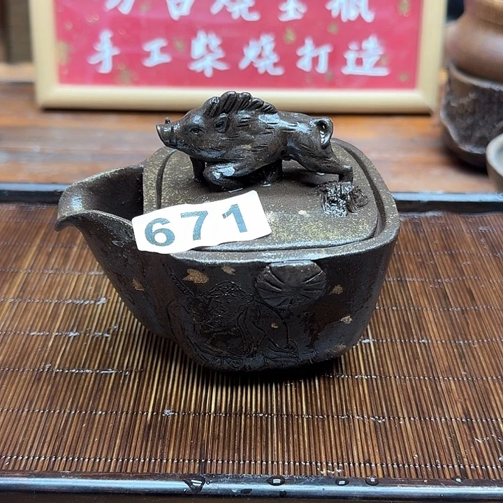纯手工制作粗陶茶具