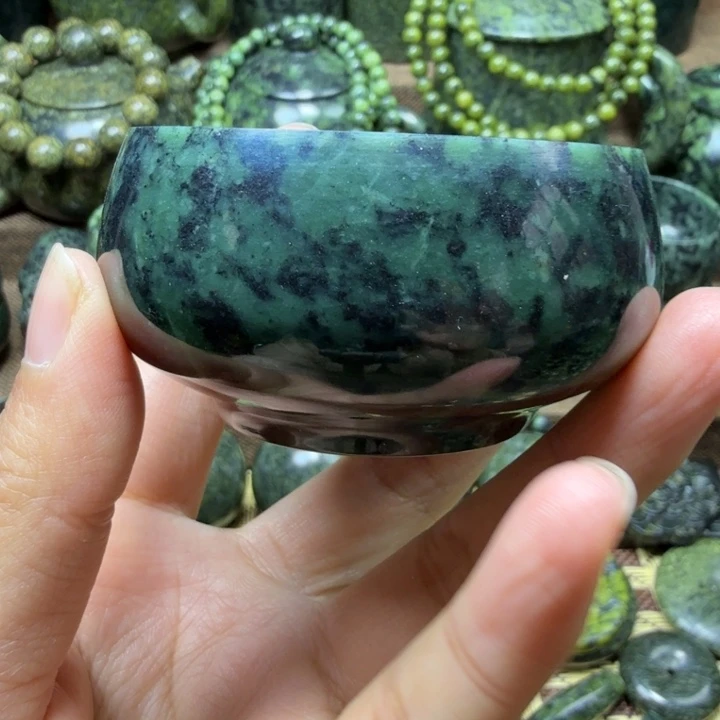 蛇纹石玉未镶嵌药王石能量养生产品