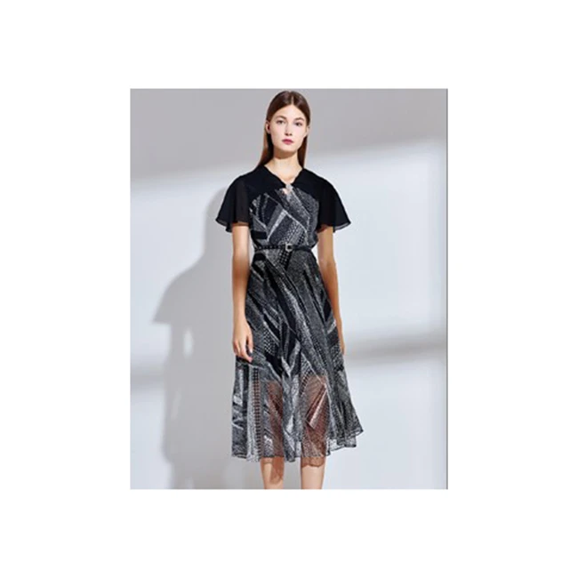 FALEMIG-歌系新款气质印花连衣裙EWE202Y06900