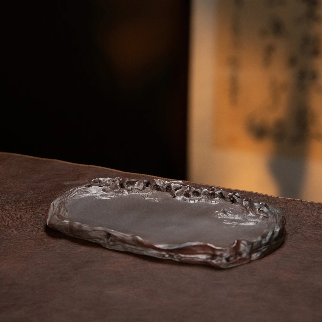 【利贞l墨龙壶承】 原矿柴烧 长26cm 可泡养 紫砂茶具