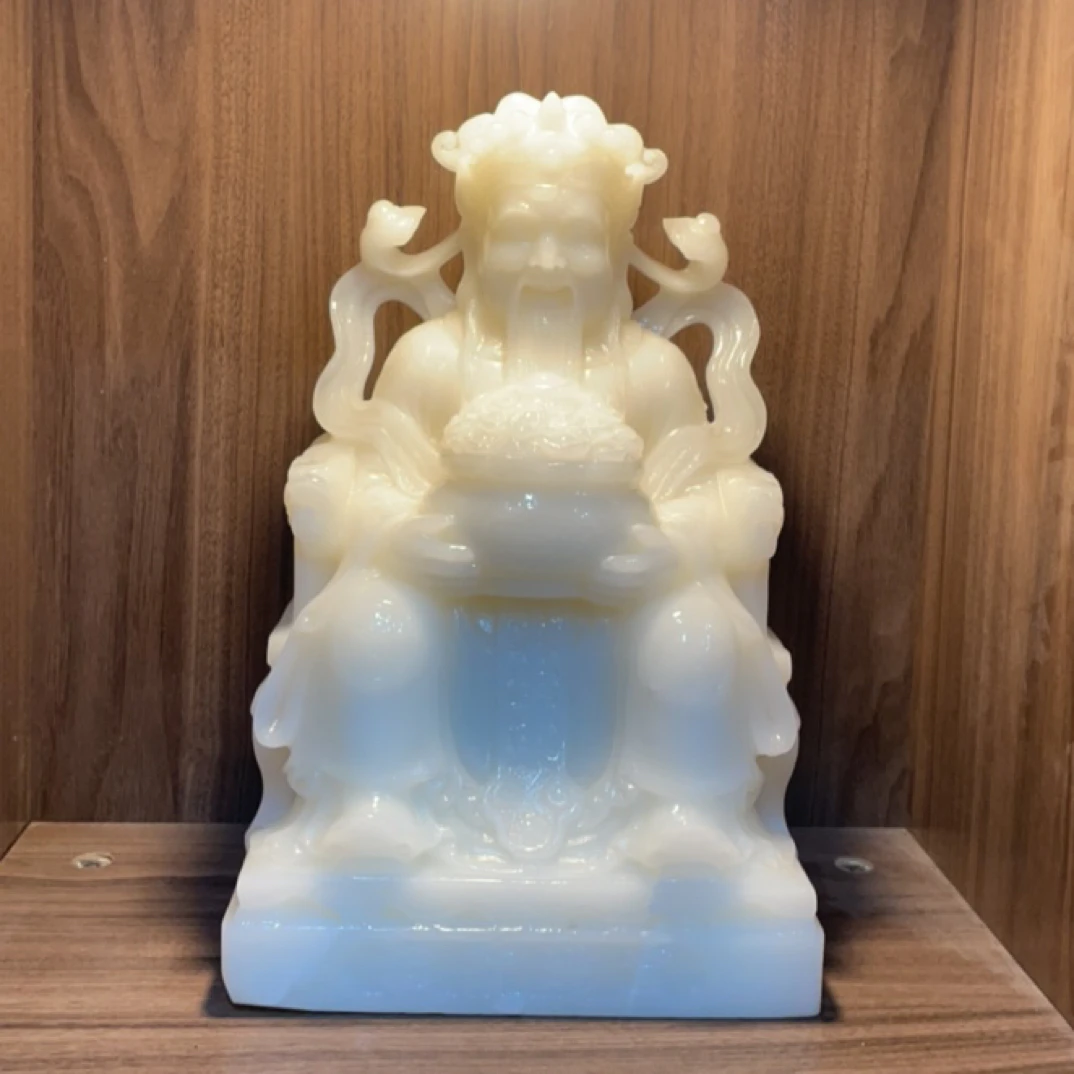 财神爷精美雕刻摆件微瑕
