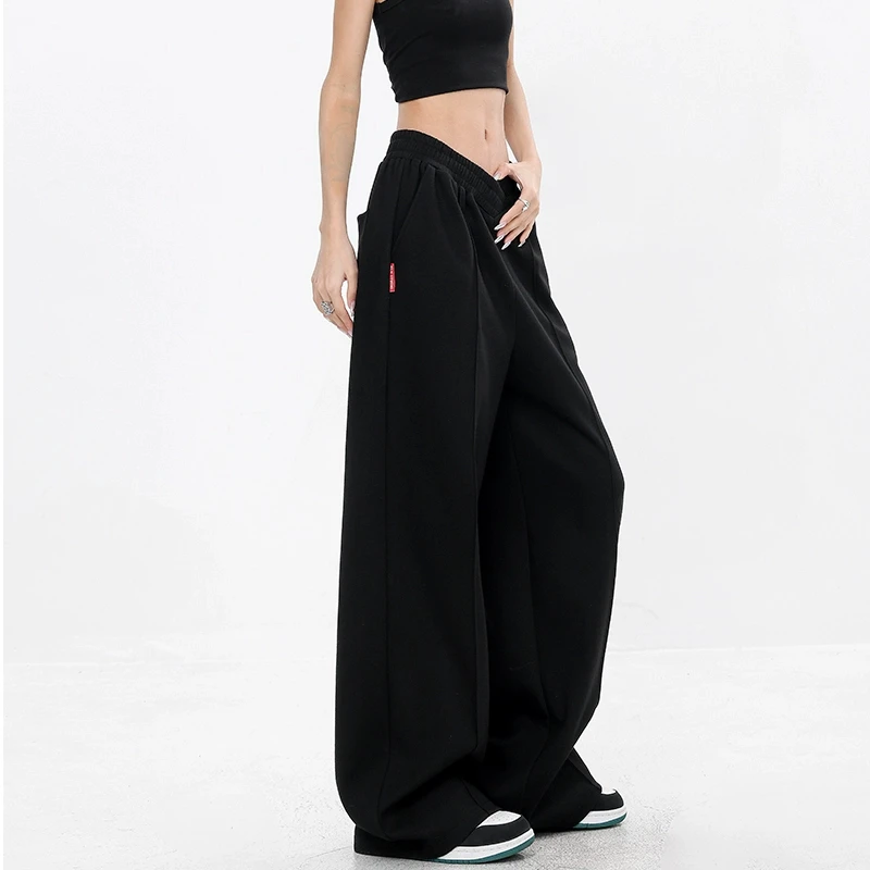 【夏季五折】KEN STUDIO原创美式街头黑色直筒休闲裤运动裤裤子