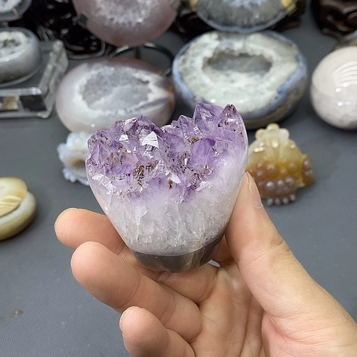 未镶嵌摆件紫晶紫晶