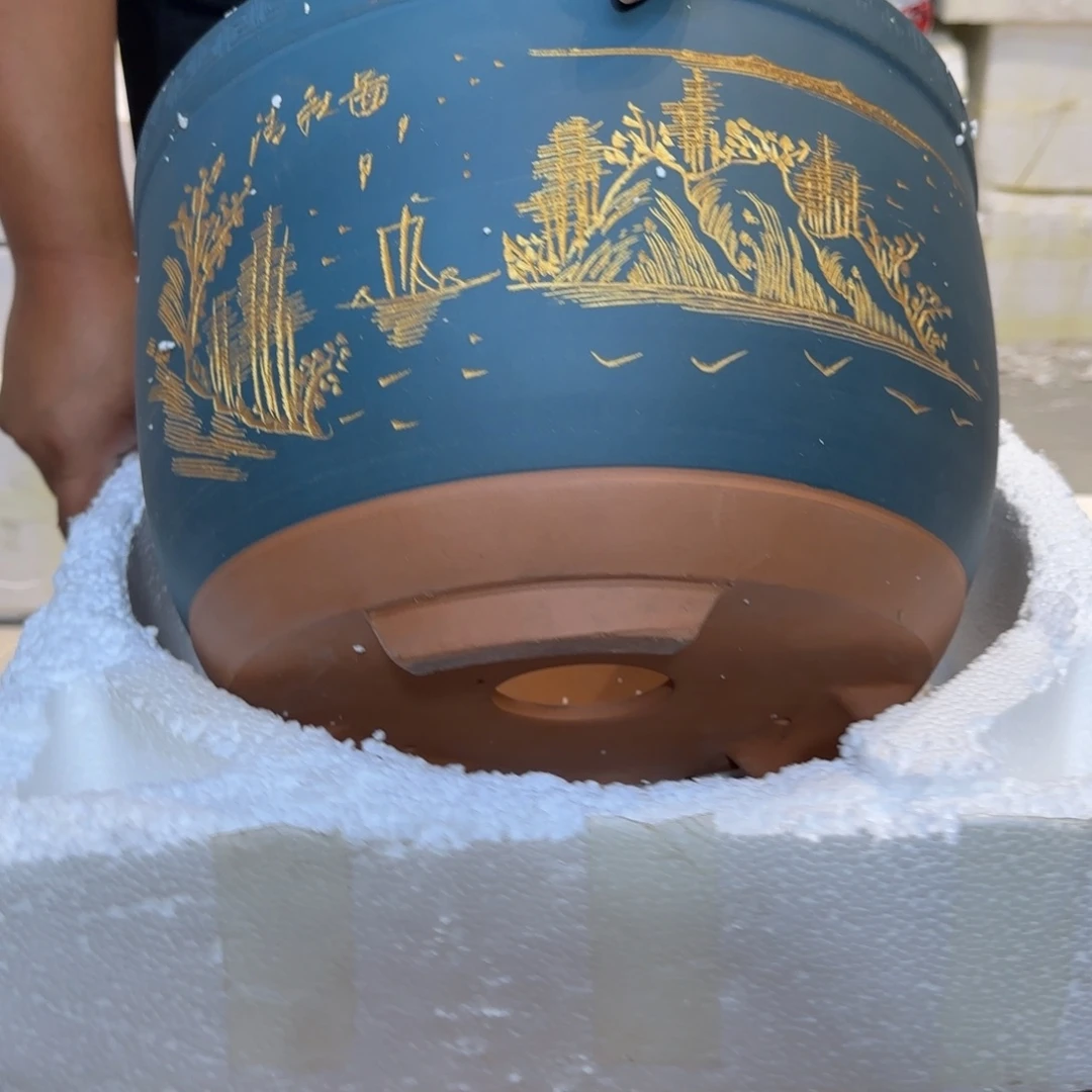 紫砂花盆口径30高度19