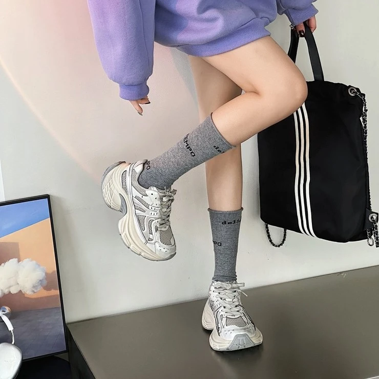 2025新款车轮底时尚老爹鞋女鞋2025新款运动休闲鞋增高系