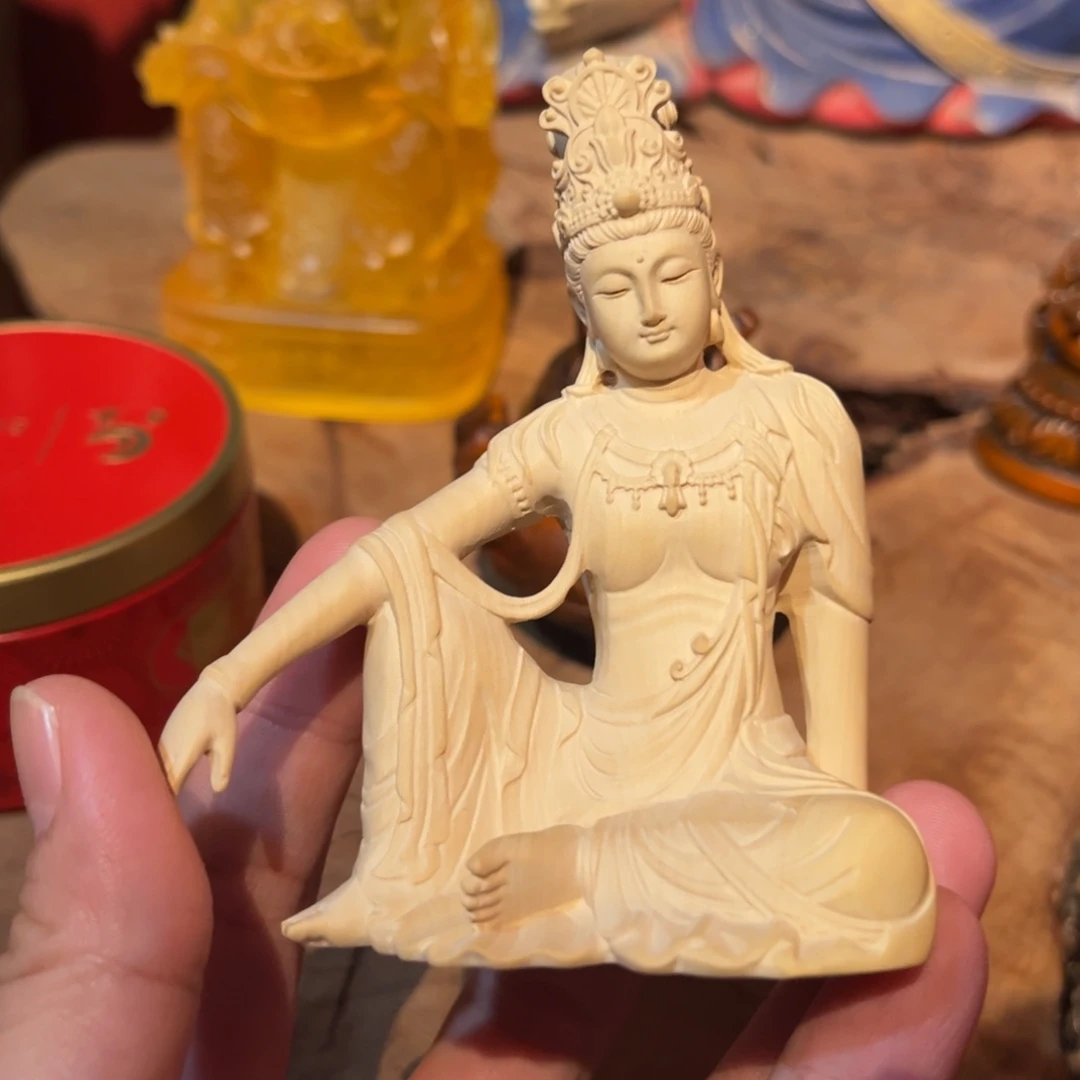 木黄杨木自在观音