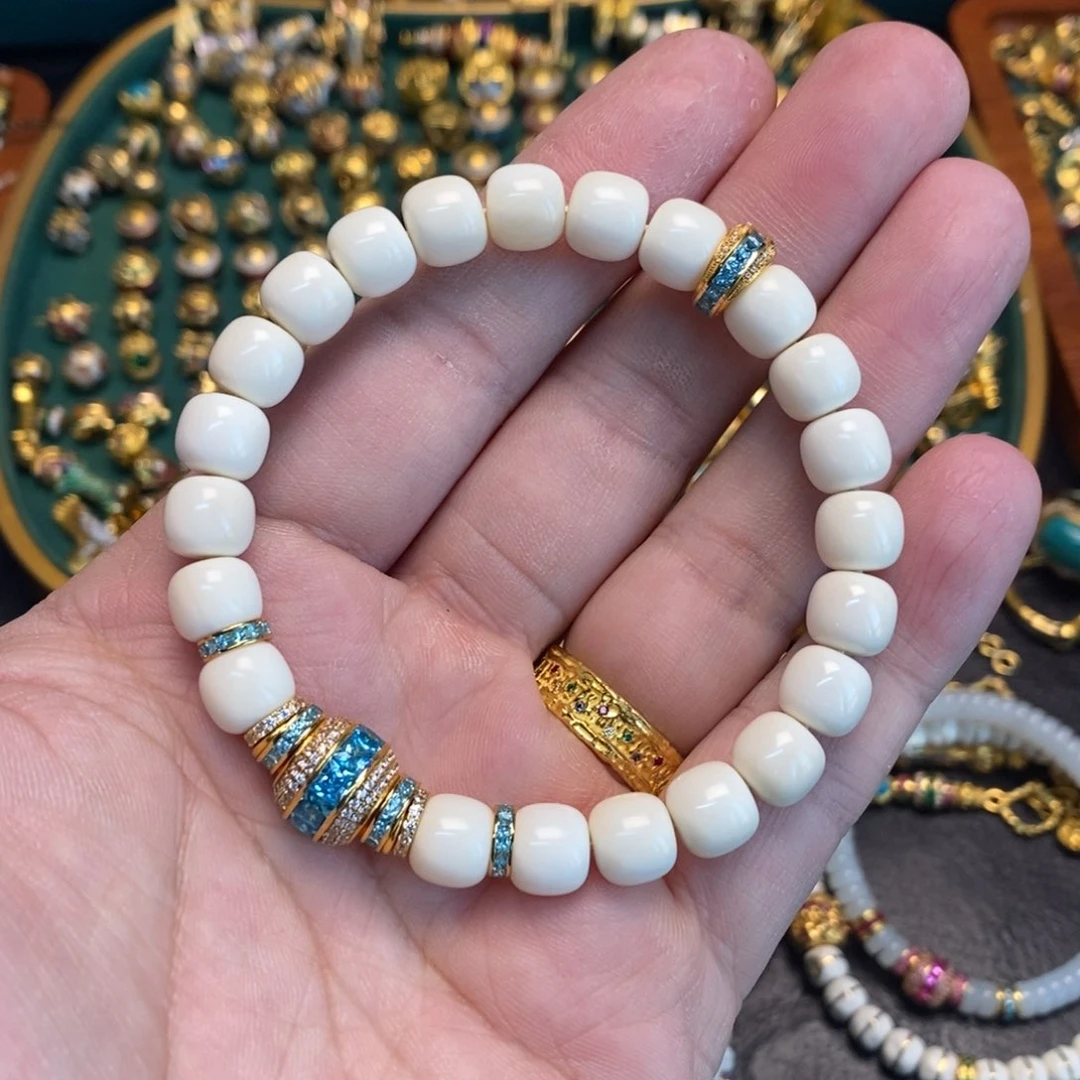 合成立方氧化锆手链足金镶嵌