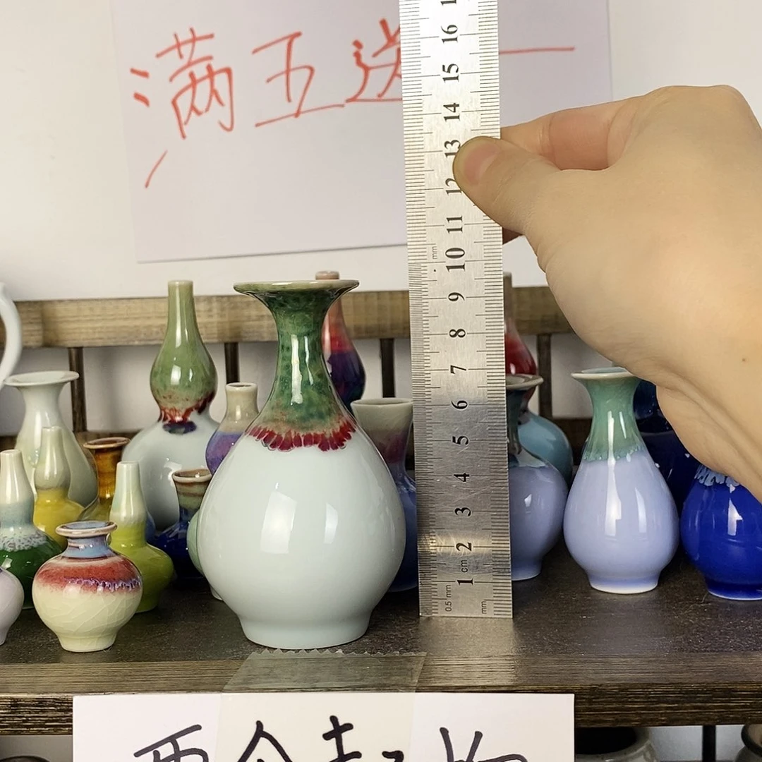 摆件景德镇高温陶瓷小花瓶