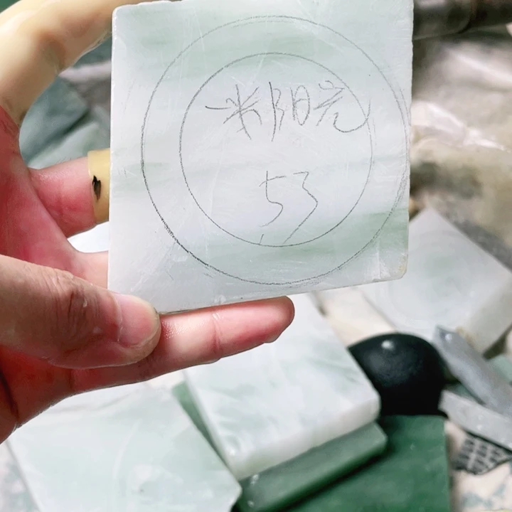 ****࿐定制石英质玉手镯53圈口