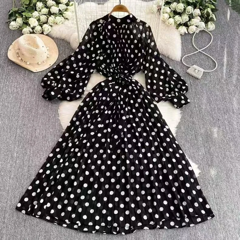 【A051】时尚新款民族风迪拜土耳其重工服饰黑色长款连衣裙