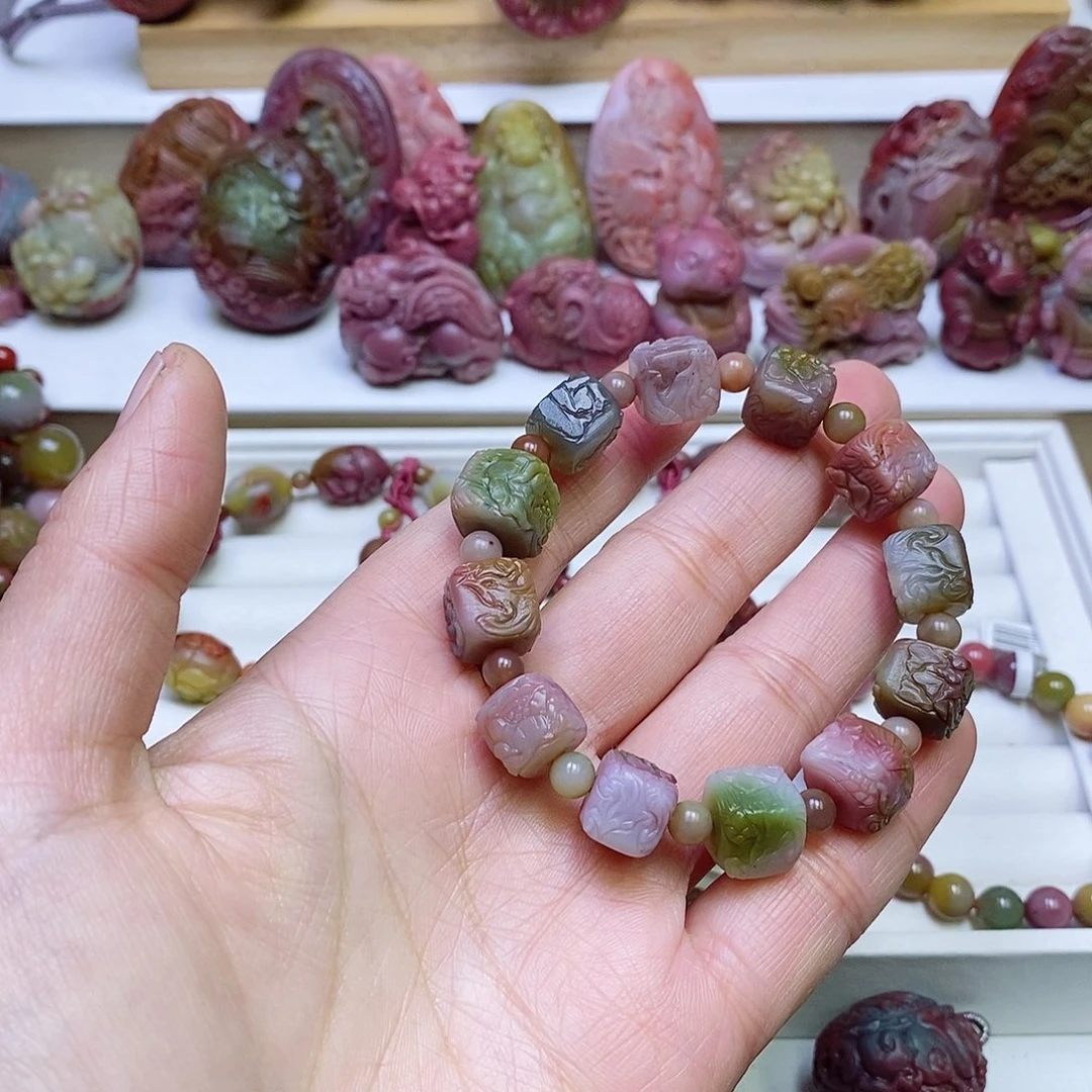 玛瑙/玉髓盐源玛瑙手链未镶嵌