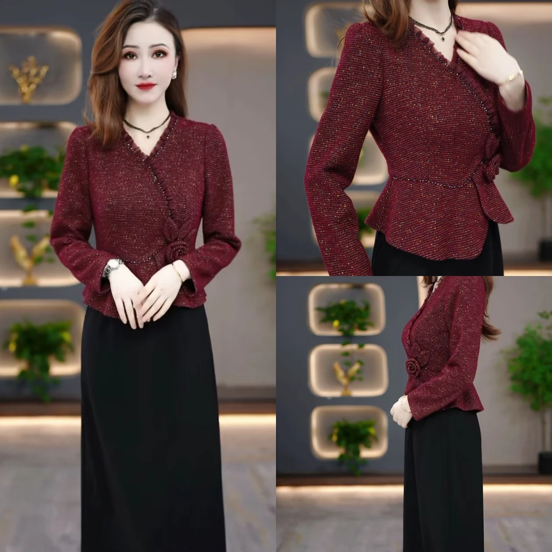 秋季时尚连衣裙2025新款气质显瘦时尚百搭收腰连衣裙MY25K2730款