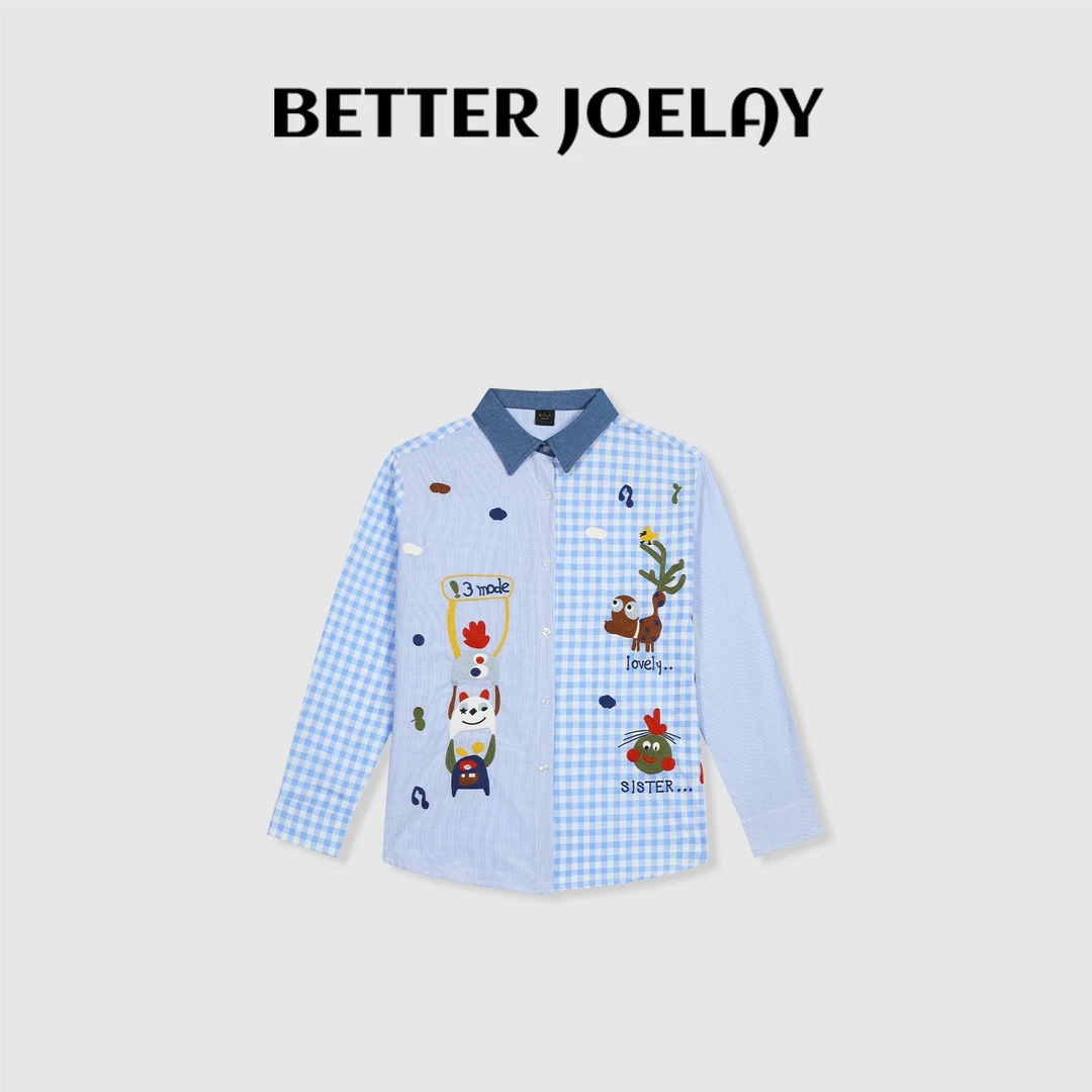 BETTER JOELAY -【可爱仙人掌】时尚百搭衬衫宽松潮流休闲风WL9985