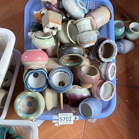 紫砂花盆702瑕疵品口径3到8左右