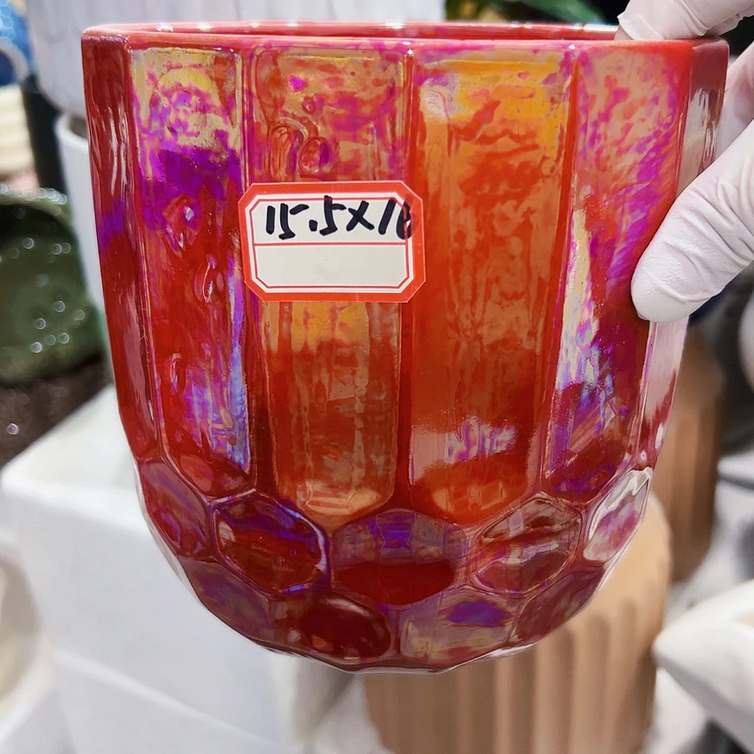 有孔，外贸尾单陶瓷花盆凑单10米包邮