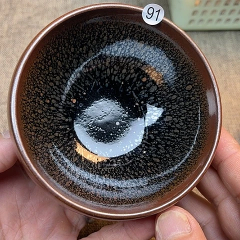 茶盏龙窑柴烧鹧鸪斑大钵器型9.5口径