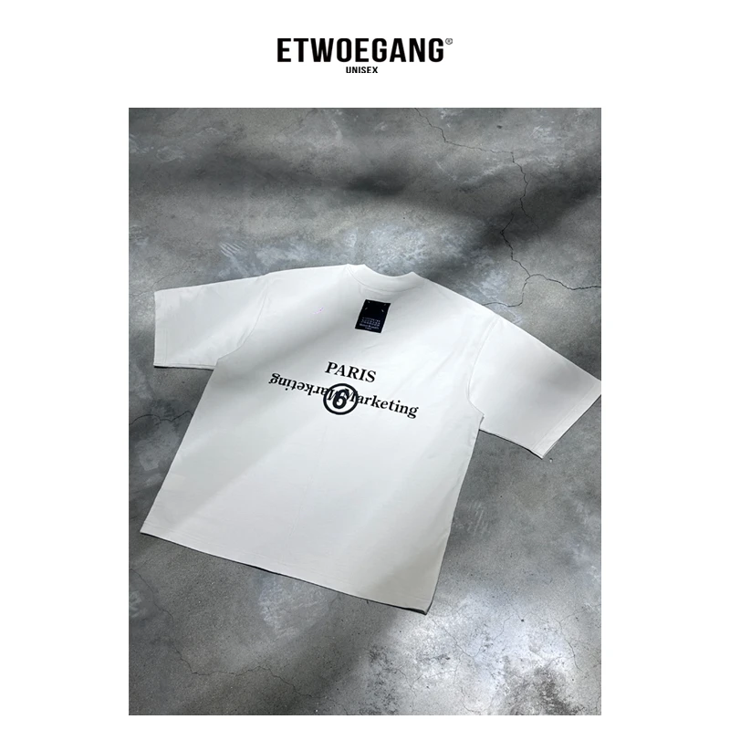 121黑蓝系列【马拉拼接MM6短袖】280G买手店品质夏潮牌美式男女宽松