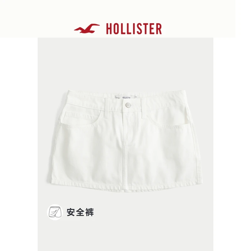 Hollister25夏季Y2K辣妹Miu系低腰牛仔短裙裤女装KI343-5049