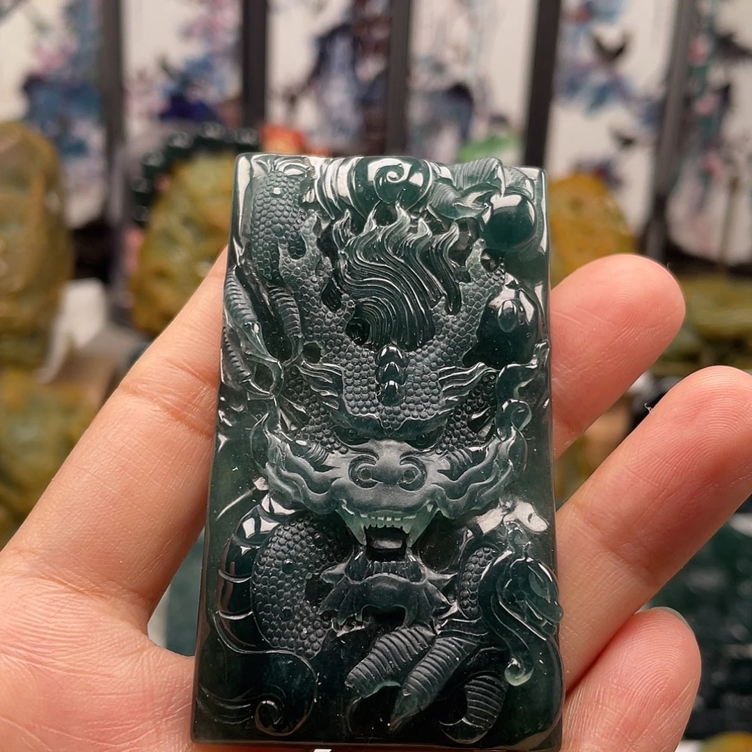 翡翠未镶嵌颈饰天然翡翠a货龙