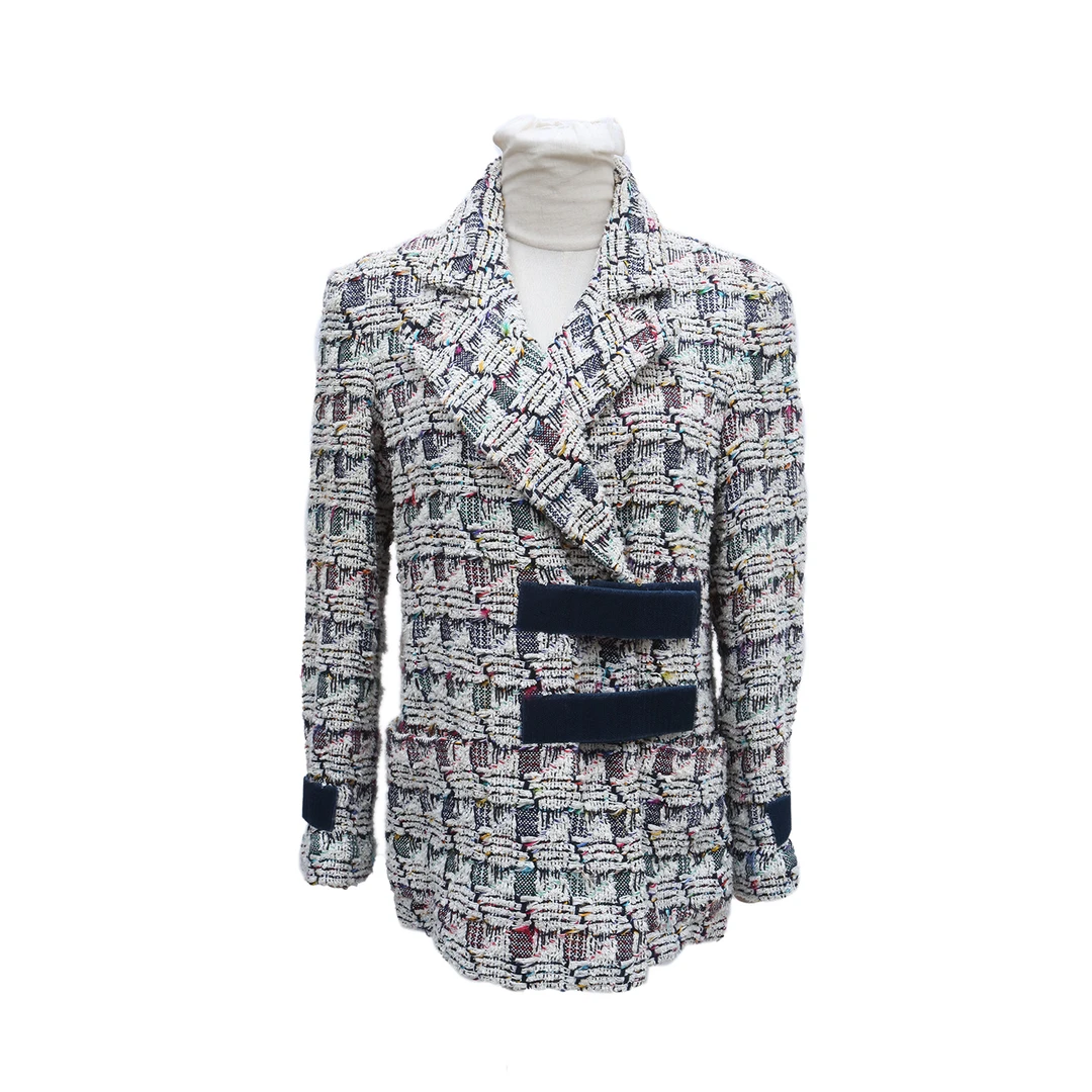 95新 Chanel/香奈儿 小花Jerry活动针织 外套 拼色 常规码36码