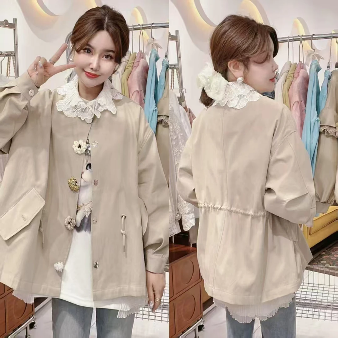 闺蜜精品020802【春雾颂】重工菲边领外套