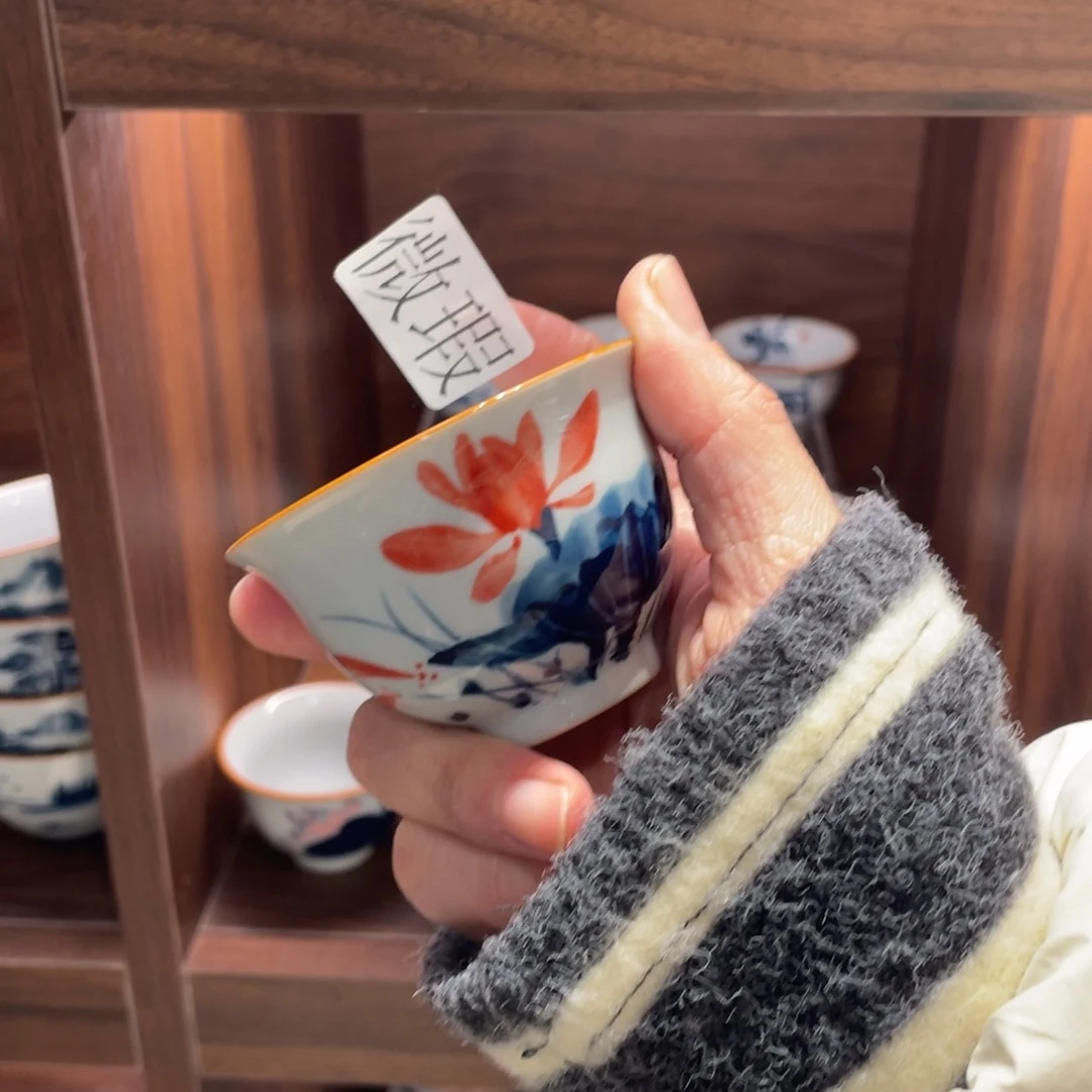 微瑕釉下彩纯手绘