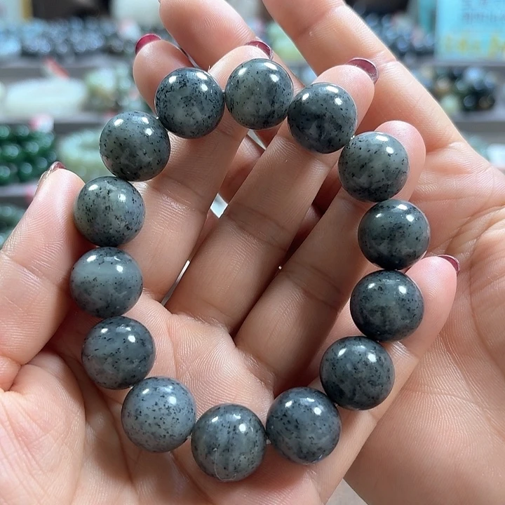 和田玉手链未镶嵌新疆青花卡16