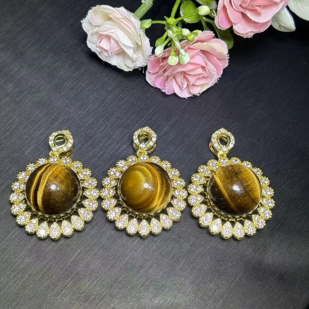 面面来财珠宝CT3930-六彩明珠木变奇石吊坠-配麻花链多样性发其一