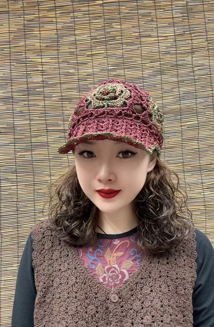 冰丝线拼色鸭舌帽（可洗）