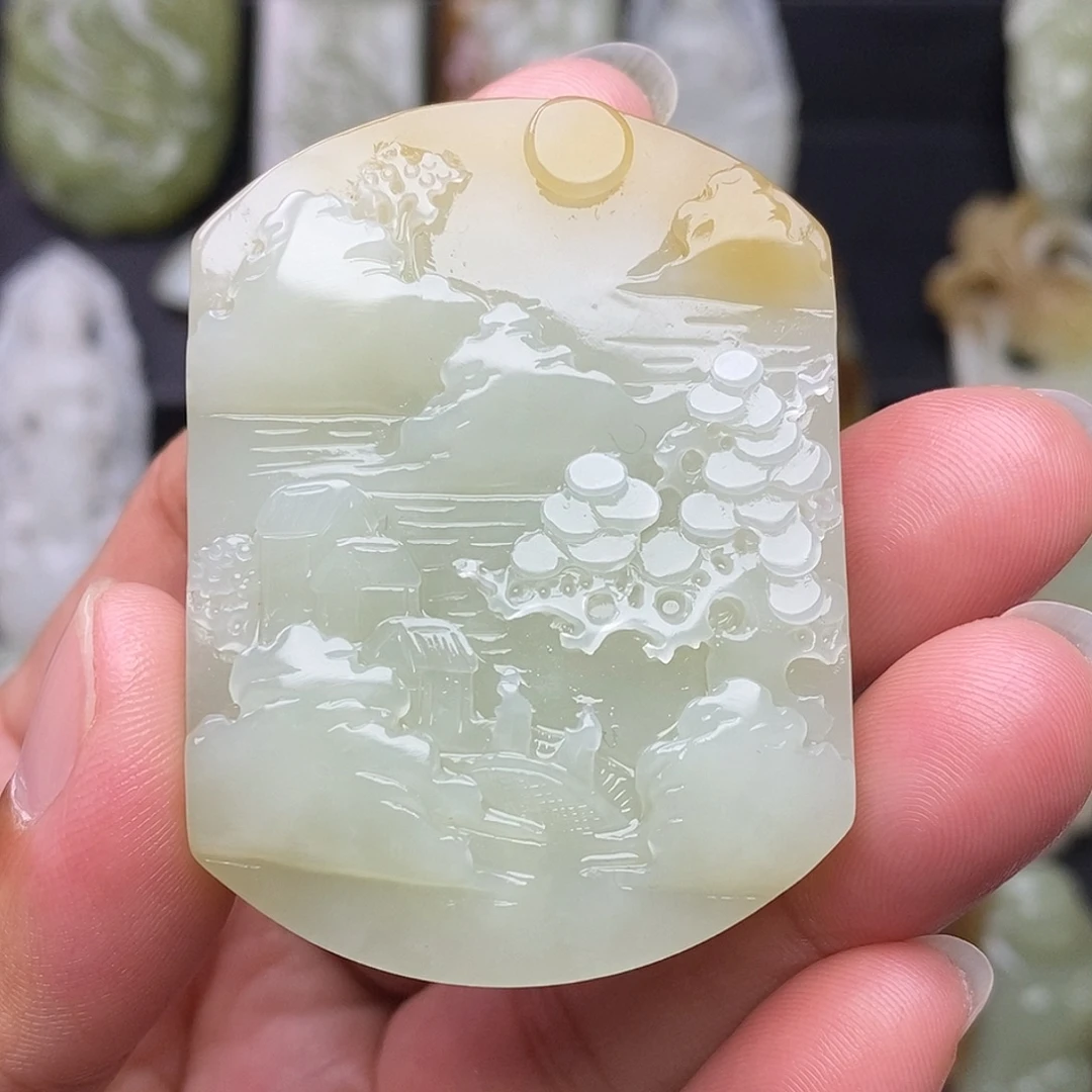 和田玉未镶嵌颈饰