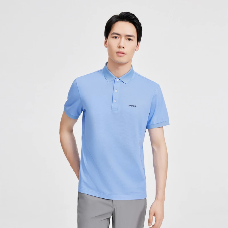 【冰感速干】劲霸男装夏季薄款翻领高端商务男士短袖POLO衫FTBG2390