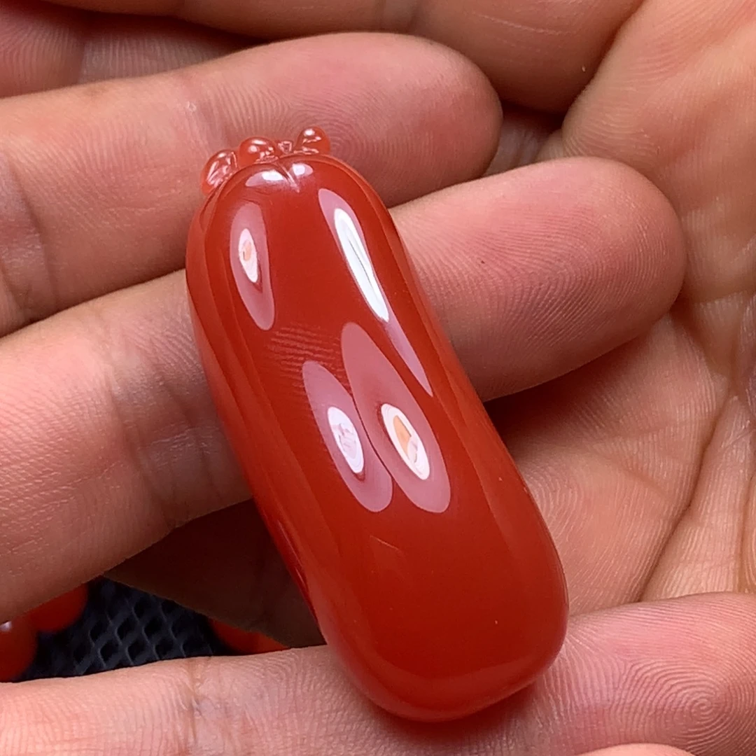 玉***花南红玛瑙未镶嵌吊坠