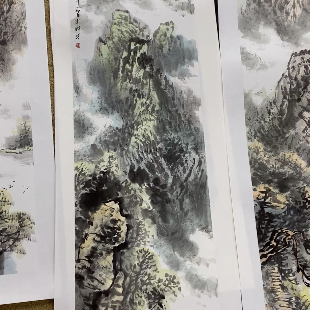 国画陈****）国画花鸟四尺长条  琪