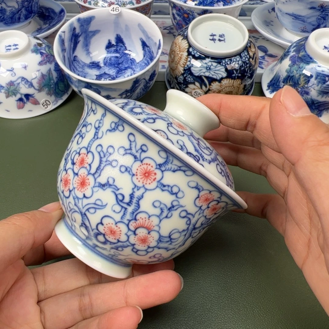 陶瓷景德镇纯手工纯手绘茶具木木56