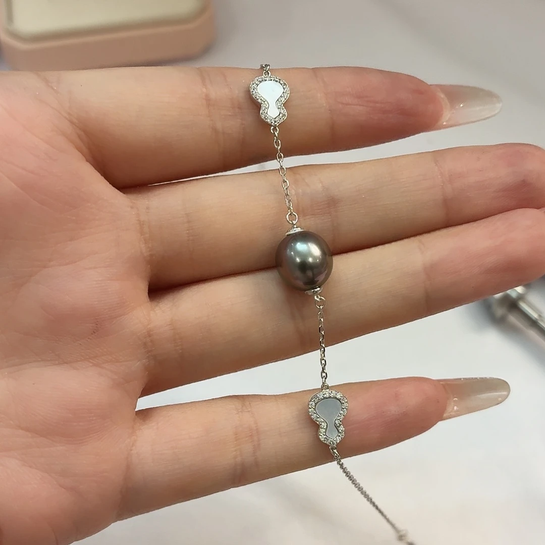 手绳海水珍珠银S925镶嵌